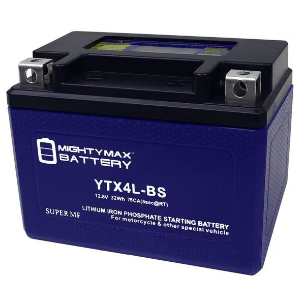 YTX4L-BS Lithium Replacement Battery for Honda Monkey YTX4L-BS, Mighty Max Battery, Mfr#: MAX3952999